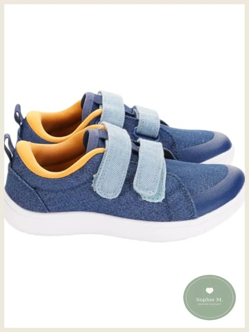 Boys Girls Canvas Sneakers Wide Toe Box Barefoot Hook Loop Tie